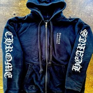 Chrome Hearts Zip Front Sweatshirt with CH Dagger Pull